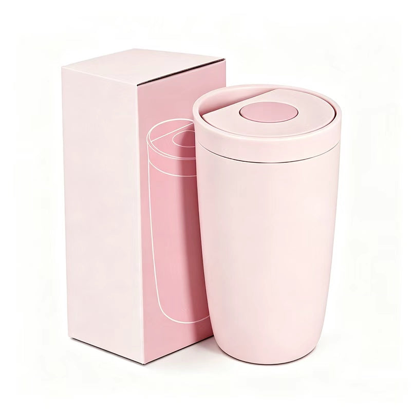 350ml Double Wall Stainless Steel Travel Coffee Cup, Push Button Lock Lid Leakproof Vacuum Insulated Coffee Tumbler