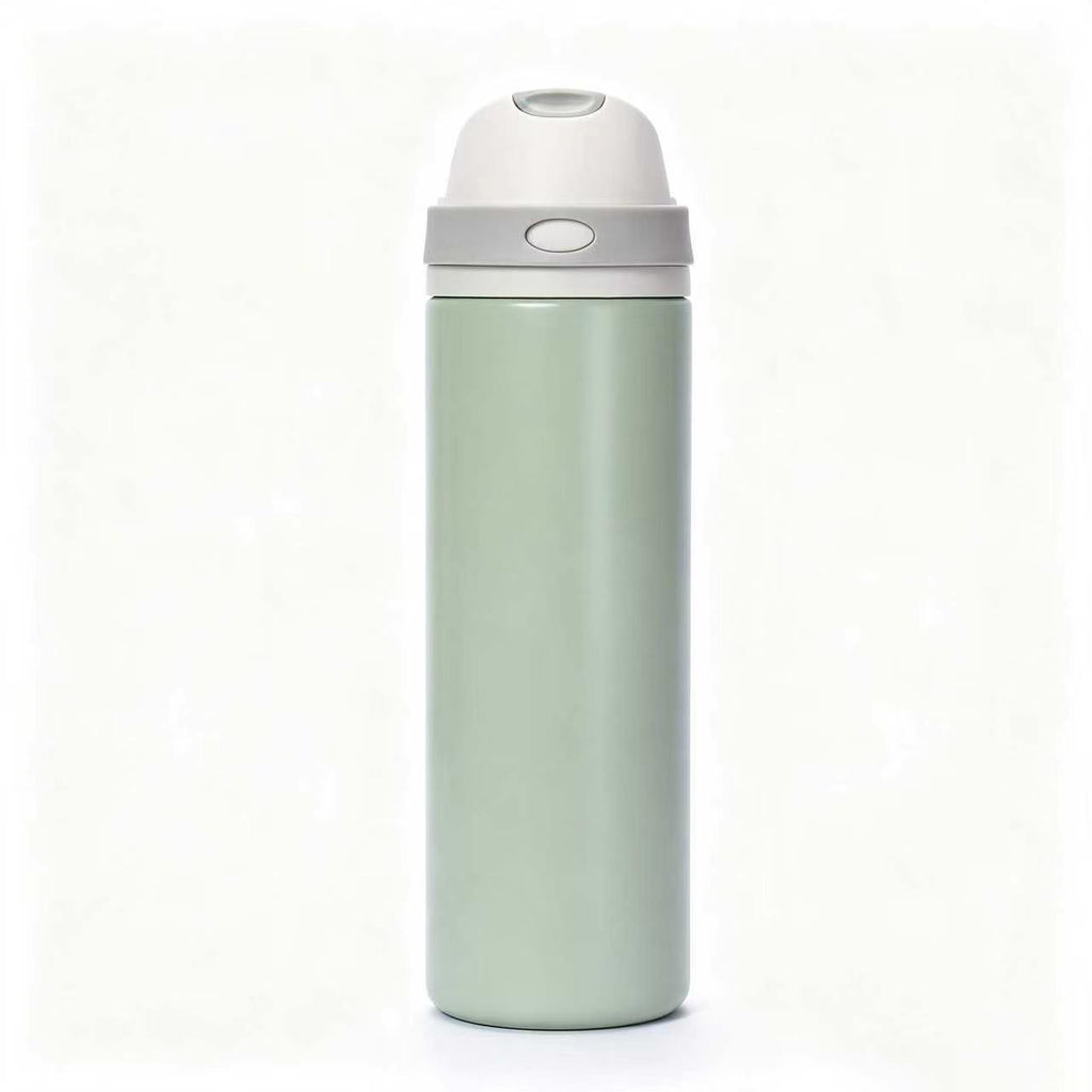 750ml Custom Logo Stainless Steel Vacuum Insulated Water Bottle, One Touch Flip Lid Leakproof Portable Thermos