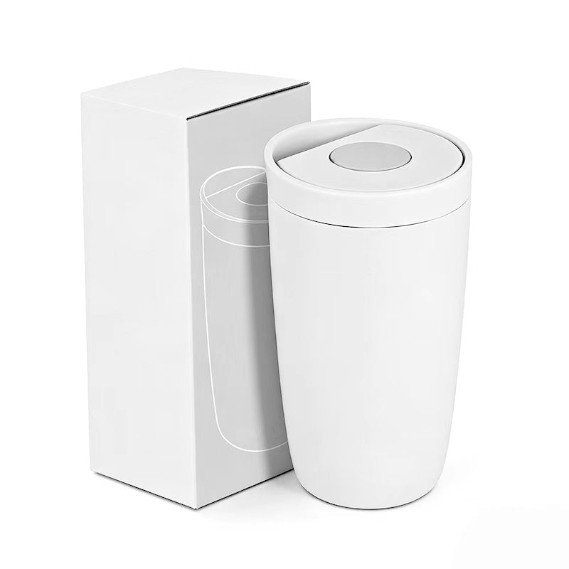 350ml Double Wall Stainless Steel Travel Coffee Cup, Push Button Lock Lid Leakproof Vacuum Insulated Coffee Tumbler