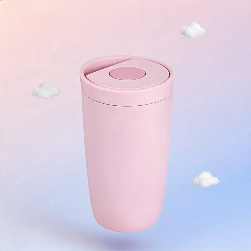350ml Double Wall Stainless Steel Travel Coffee Cup, Push Button Lock Lid Leakproof Vacuum Insulated Coffee Tumbler