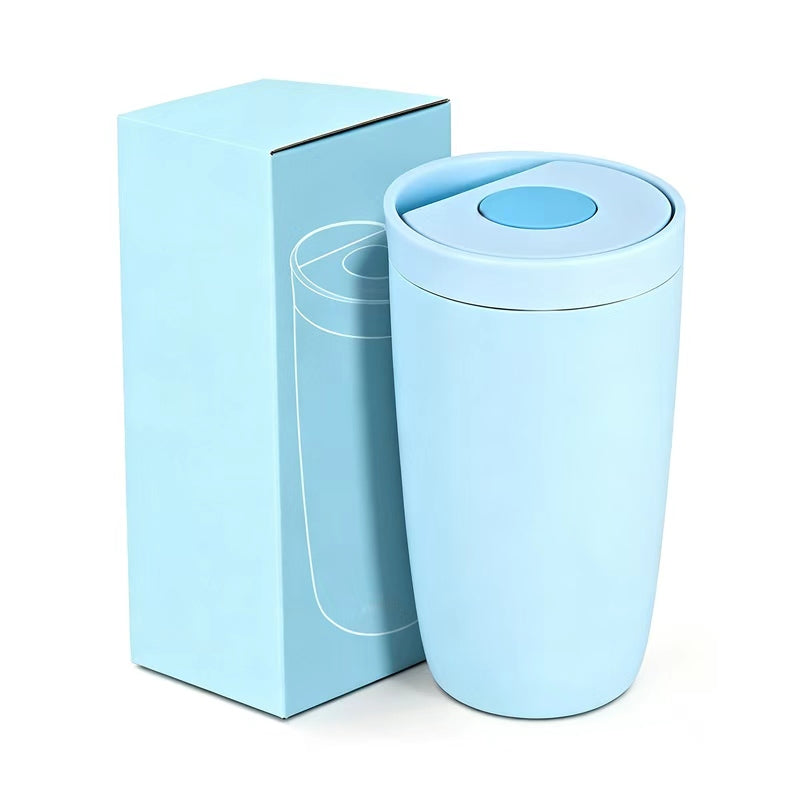 350ml Double Wall Stainless Steel Travel Coffee Cup, Push Button Lock Lid Leakproof Vacuum Insulated Coffee Tumbler