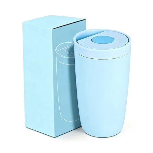 350ml Double Wall Stainless Steel Travel Coffee Cup, Push Button Lock Lid Leakproof Vacuum Insulated Coffee Tumbler