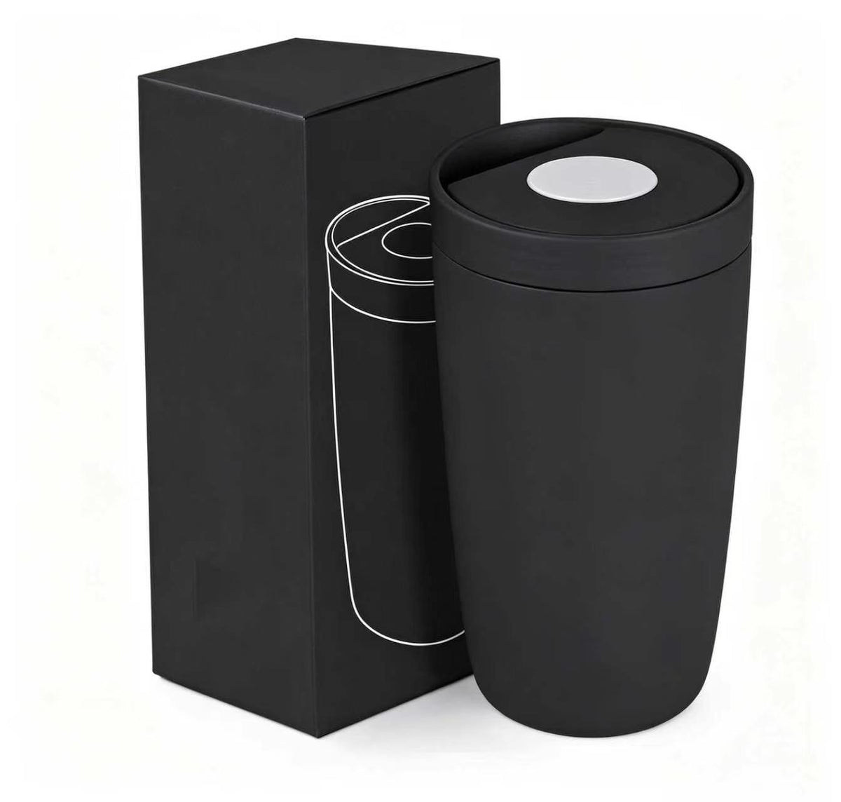 350ml Double Wall Stainless Steel Travel Coffee Cup, Push Button Lock Lid Leakproof Vacuum Insulated Coffee Tumbler