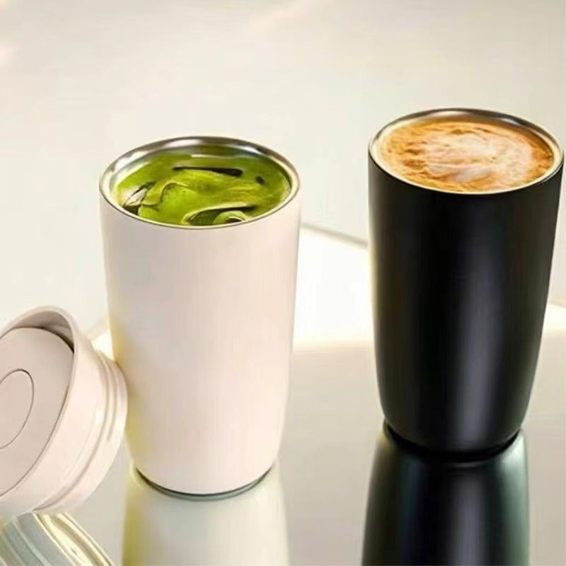 350ml Double Wall Stainless Steel Travel Coffee Cup, Push Button Lock Lid Leakproof Vacuum Insulated Coffee Tumbler