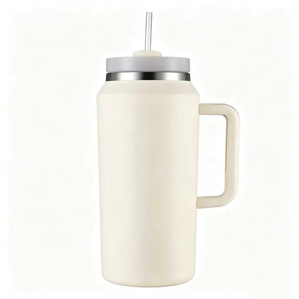 64oz Stainless Steel Vacuum Insulated Tumbler Handle Straw Large Capacity Travel Outdoor Sports Camping Hiking 12-24 Hours