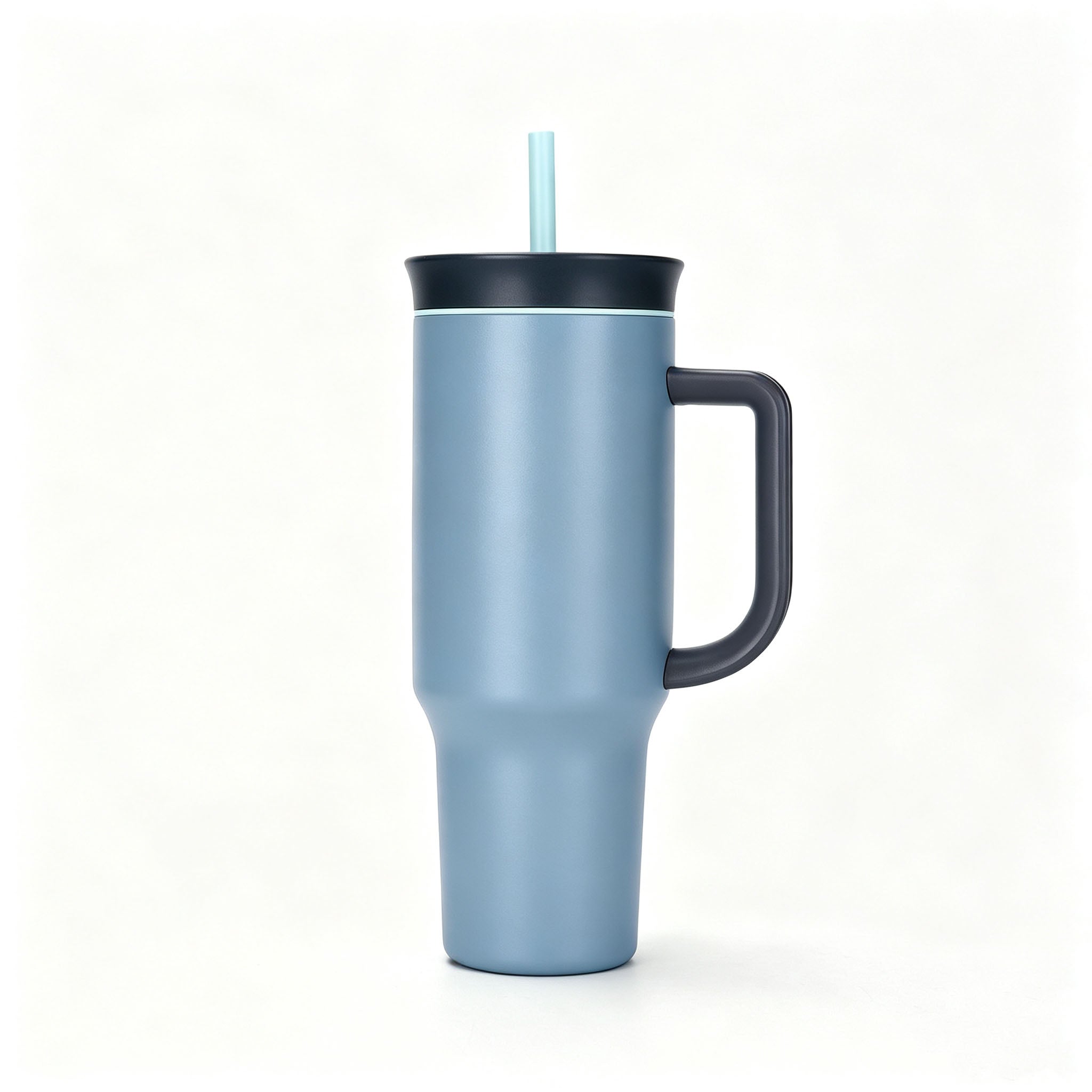 40 Oz Stainless Steel Insulated Tumbler Double Wall Straw Cup Vacuum Flask for Outdoor Travel Office