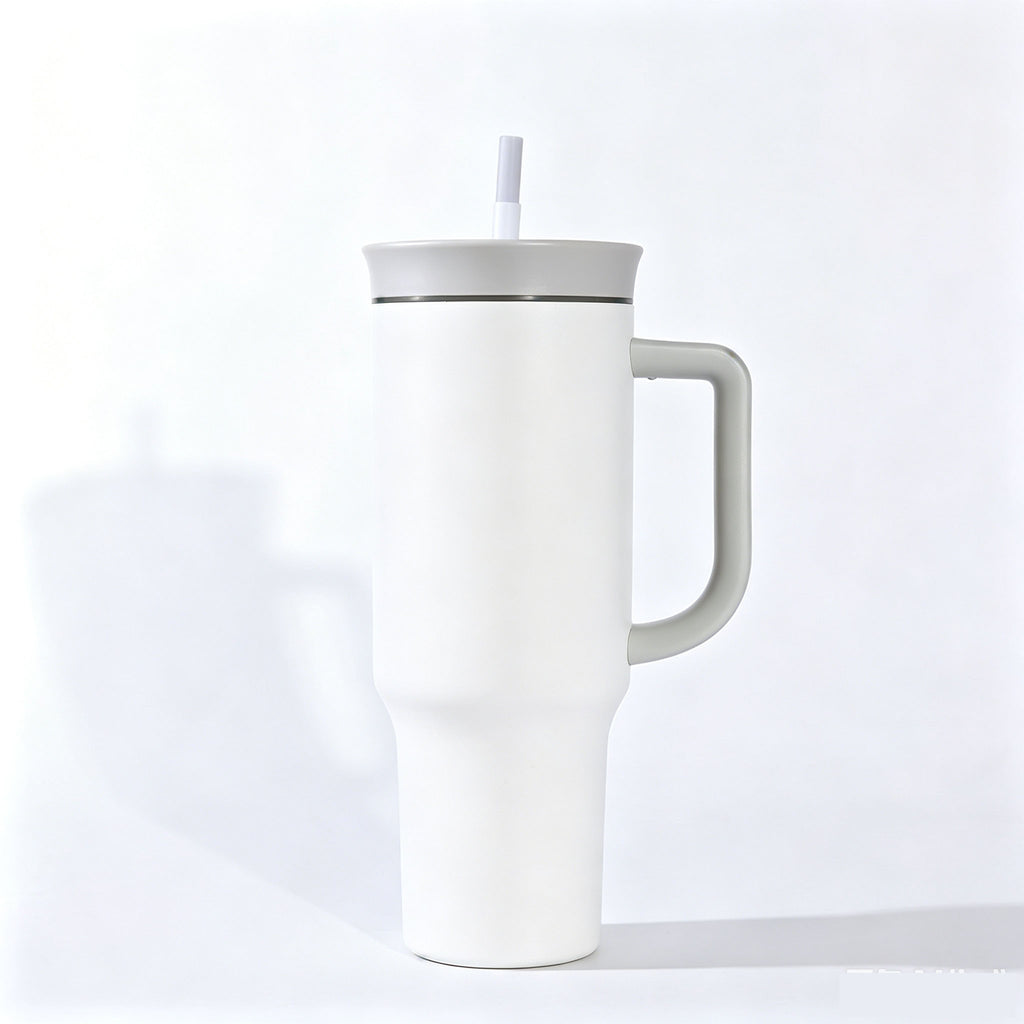 40 Oz Stainless Steel Insulated Tumbler Double Wall Straw Cup Vacuum Flask for Outdoor Travel Office